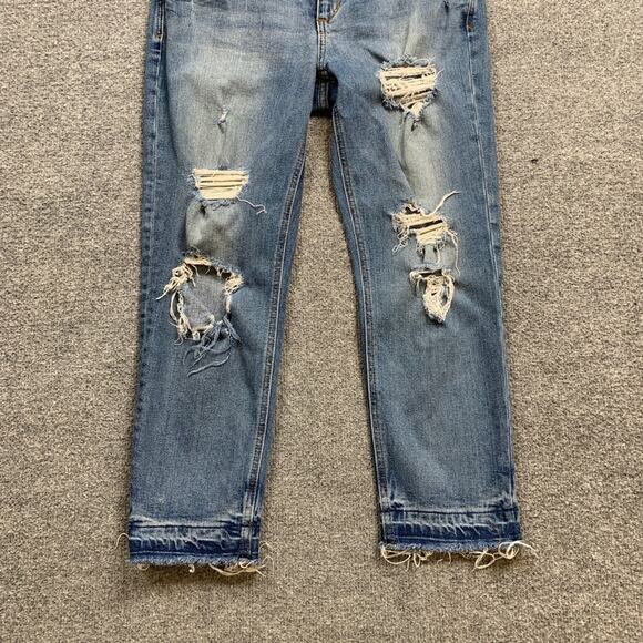 Joes Jeans Womens 27 Denim The Billie Crop Boyfriend Heavily Distressed Raw Hem - Picture 3 of 12